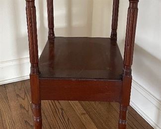 VintageSide Table with Two Shelves & Drawer. Measures 20.5" W x 16.5" D x 33" H. Photo 3 of 3. 