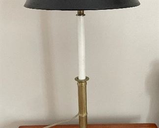 Pair of Brass Candlestick Table Lamps - One Shown. Photo 1 of 2. 