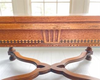 Antique Oak Renaissance Revival Dining / Library Table With Hidden Leaves. Measures 78" W x 40" D x 30" H with Two 21" Hidden Leaves. Photo 3 of 6. 