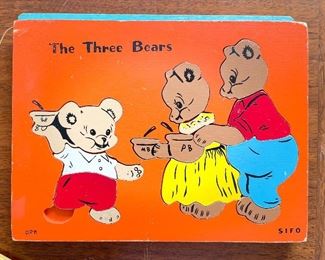 Sifo Vintage Wood The Three Bears Puzzle. 