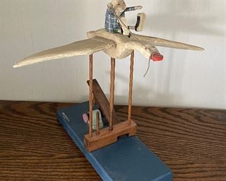 Ken Lessnau Hand-Carved Folk Art Bunny. Photo 1 of 3. 