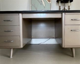 Vintage Metal Desk. Measures 60" W x 30" D.
