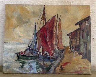 Original Oil Painting. Artist Unknown. Measures 17" x 13" 