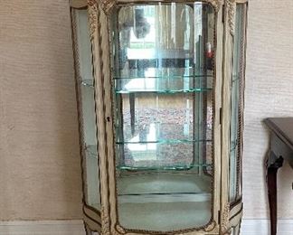 Antique Glass Front Curio Cabinet. Measures 32" W x 15" D x 55" H. Photo 1 of 3.