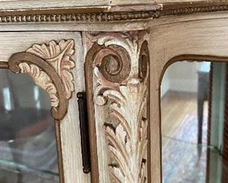 Antique Glass Front Curio Cabinet. Measures 32" W x 15" D x 55" H. Photo 3 of 3.