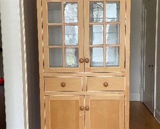 Custom Amish-Made Oak Glass Front Cabinet. Measures 36" W x 24" D x 86" H. Photo 1 of 2. 