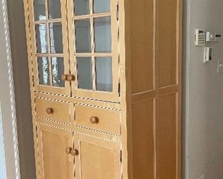 Custom Amish-Made Oak Glass Front Cabinet. Measures 36" W x 24" D x 86" H. Photo 2 of 2. 