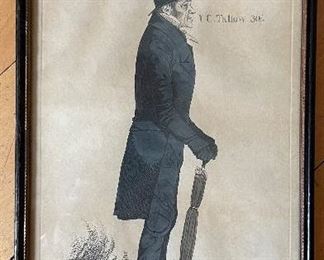 Richard Dighton hand-coloured etching, published 1823. 