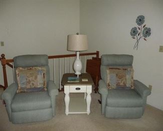 recliner chairs /end tables / lamps etc. /wood TV trays 