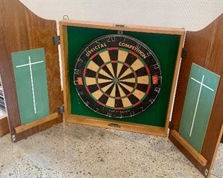 dart board cabinet