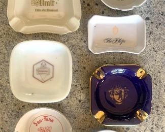 Collection of hotel ashtrays