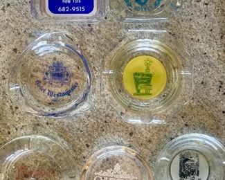 Collection of hotel ashtrays