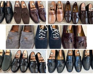 a VERY nice selection of men’s size 11.5/ 12 shoes by Johnston and Murphy . 
