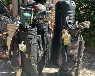 5 sets of golf clubs. (One ladies set)