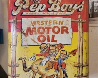 #244 • The Pep Boys Motor Oil 2 Gallon Can with Shelf
