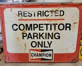 #290 • Single Sided Painted Champion Spark Plugs Sign