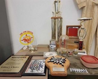 #1022 • Racing Trophies, Plaques, Speedway Shotglasses and More