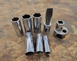 #1218 • Snap-On Flat Tip Socket, Deep, Sockets and Stud Remover