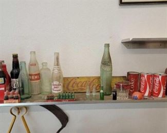 #1514 • Hot August Night Coca-Cola Bottles, Vintage Soda Bottles, Small Replica Soda Bottles and More