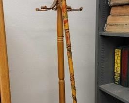 #1524 • Coat Rack and Cane
