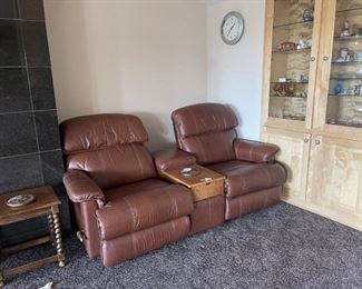 More Lazy boy brown leather furniture pieces