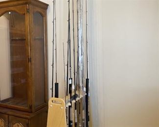 Large collection of sportsman fishing gear