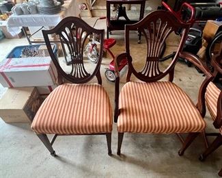Dining room chairs with table