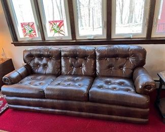 Leather Schweiger Couch from Chap de Laine's