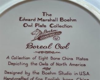 Edward Marshall Boehm Owl Plate Collection