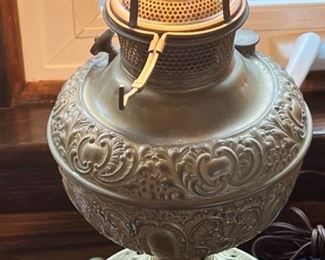 EM & Co. Converted Antique Oil Lamp