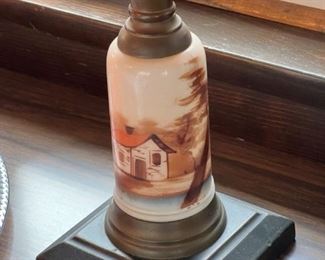 Painted Oil Hurricane Lamp