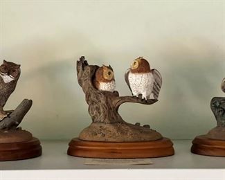 America's Majestic Owls Hamilton Collection Figurines