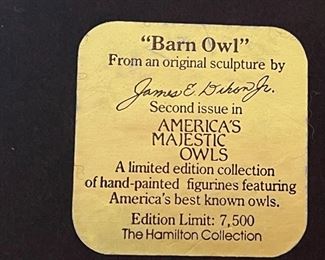 America's Majestic Owls Hamilton Collection Figurines