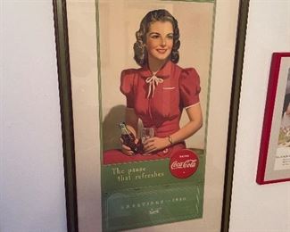 Vintage Coca Cola 1940 Calendar