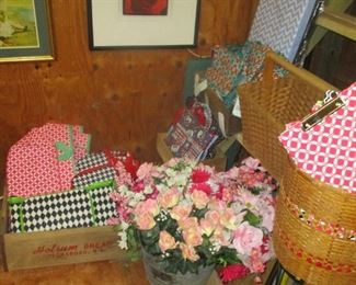 Flowers and New Old Stock Beach Bags 