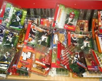 Football Baseball and Basketball Figurines