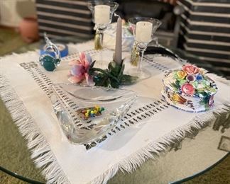 Italian vintage Mid-century porcelain Flower