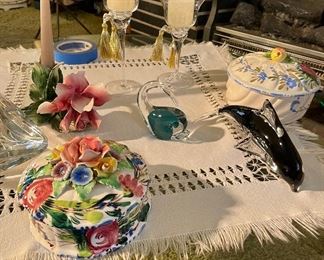 Italian vintage Mid-century porcelain Flower