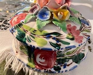 Italian vintage Mid-century porcelain Flower