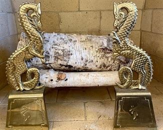 $400. Brass Chinoiserie Dragon Andirons. Set of 2. A couple of fire breathers to guard your flames. How could you possibly say no?