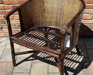 Alternate view of Authentic McGuire Rattan Chair. 