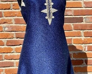 $40. Navy Blue Grecian Mini Dress. 