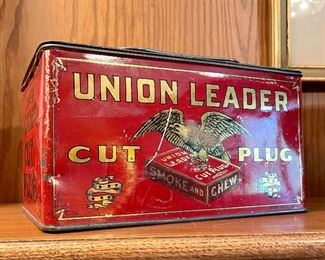 $38. Union Leader Cut Plug Chew Cannister.