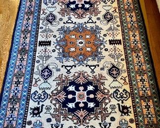 $500. Vintage Iranian Wool Knotted Rug. Great color palette! 3 x 5.