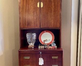 $650. Vintage 2-Piece File Cabinet & Hutch.
