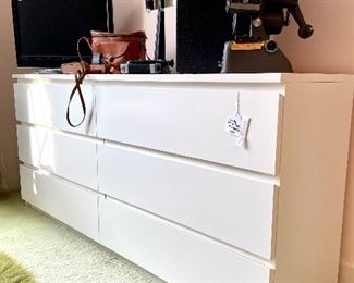 $150. Sturdy White Chest of Drawers. 19 x 63 x 30.
