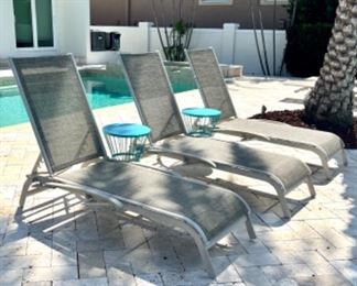 lounge chairs -- there are several others that are not pictured. Several have not and used and are stored in the garage.