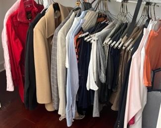 A LOT OF DESIGNER CLOTHING AND SHOES