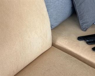A close-up of the couch