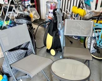 patio chairs and table